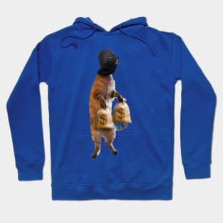 Cat stealing money painting Hoodie